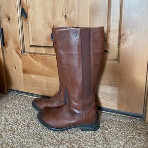 Bussola Trapani High Riding Boots Flat - Brown Leather - 39 - like new